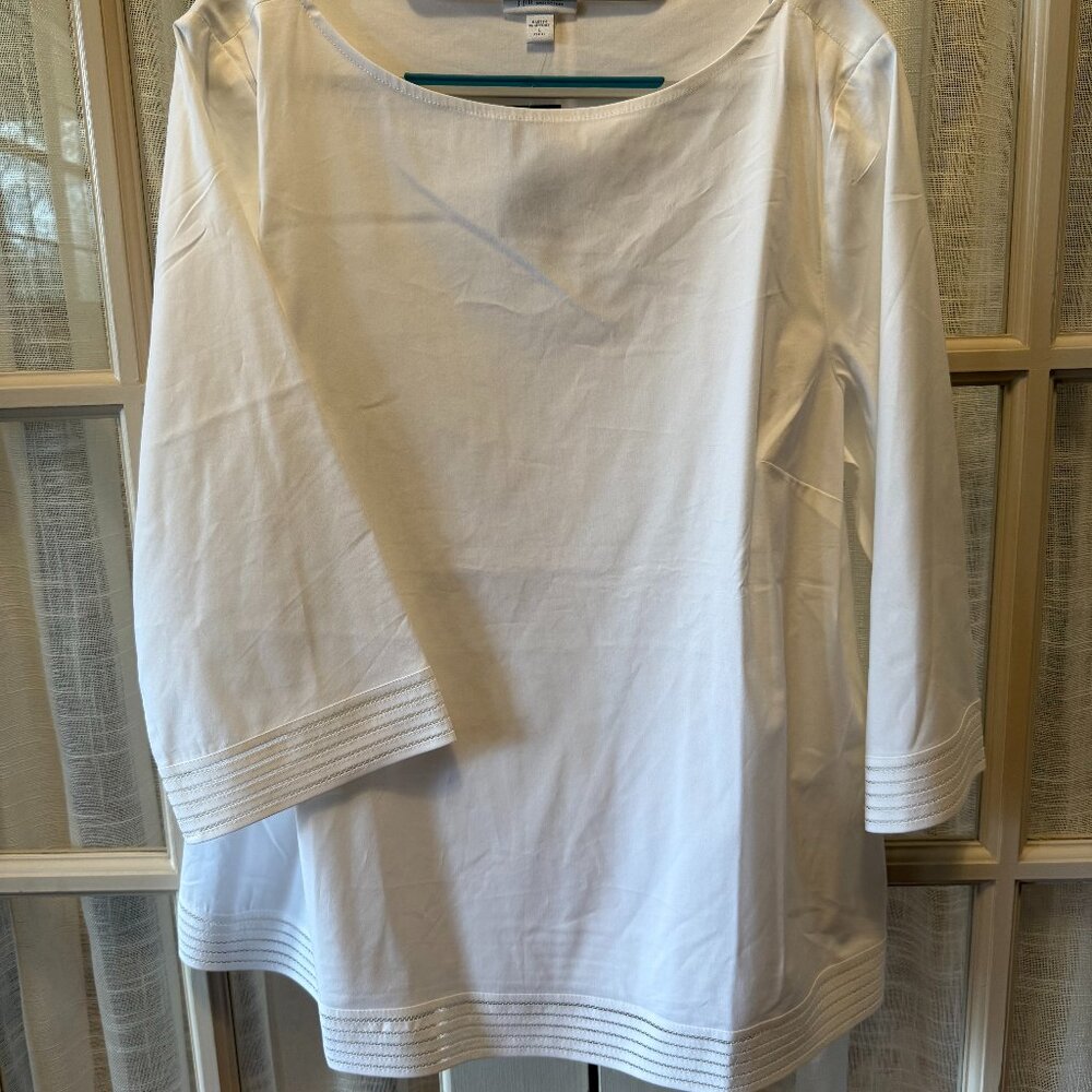 NWT J. Jill Lightweight Blouse with Detailed Trim